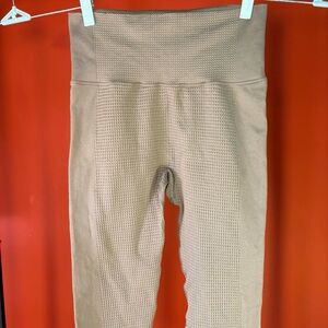 All in Motion Beige Waffle Textured Leggings